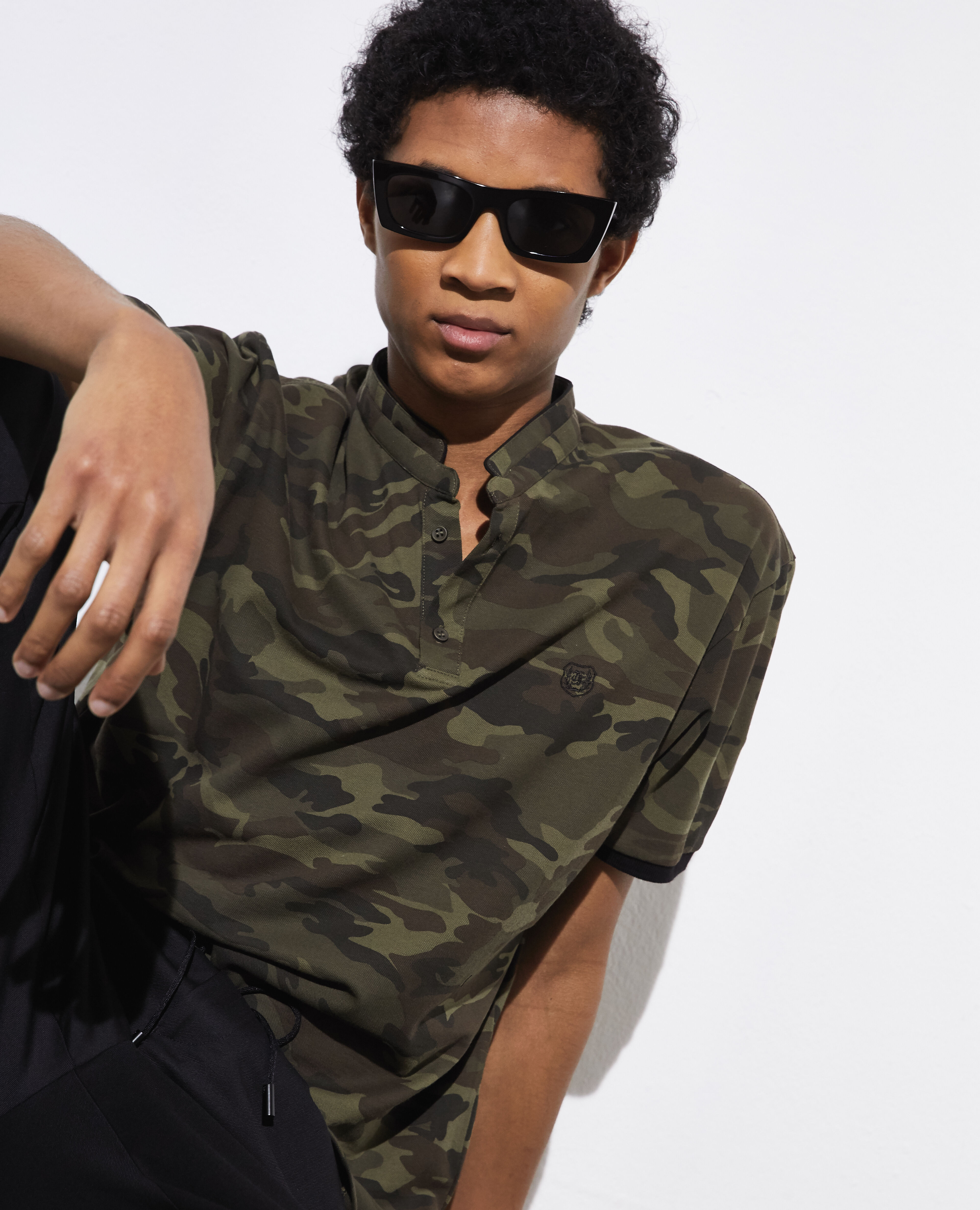 Camo shop polo shirt