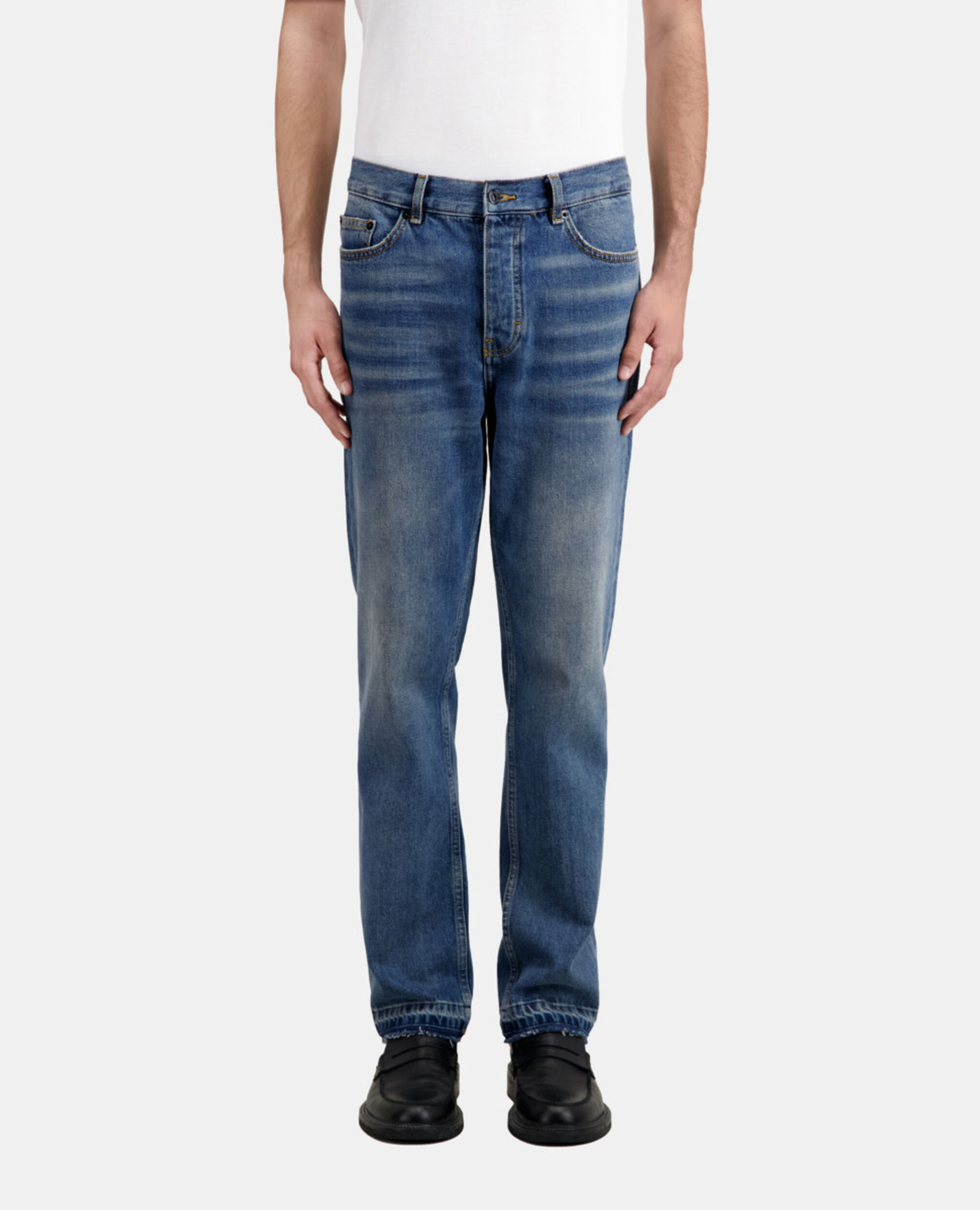 Straight blue jeans, BLUE, hi-res image number null