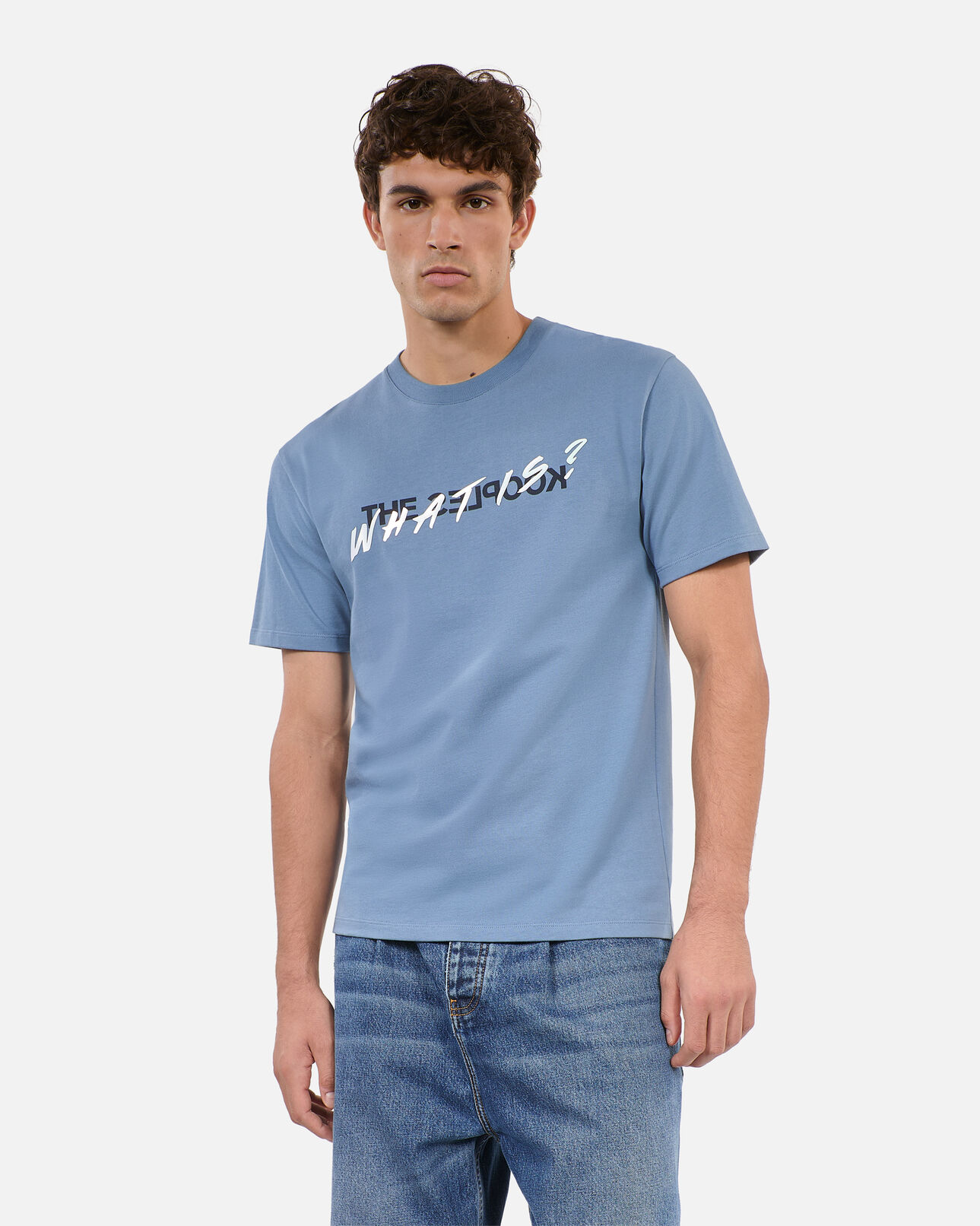 The Kooples MEN STONE BLUE light blue what t-shirt