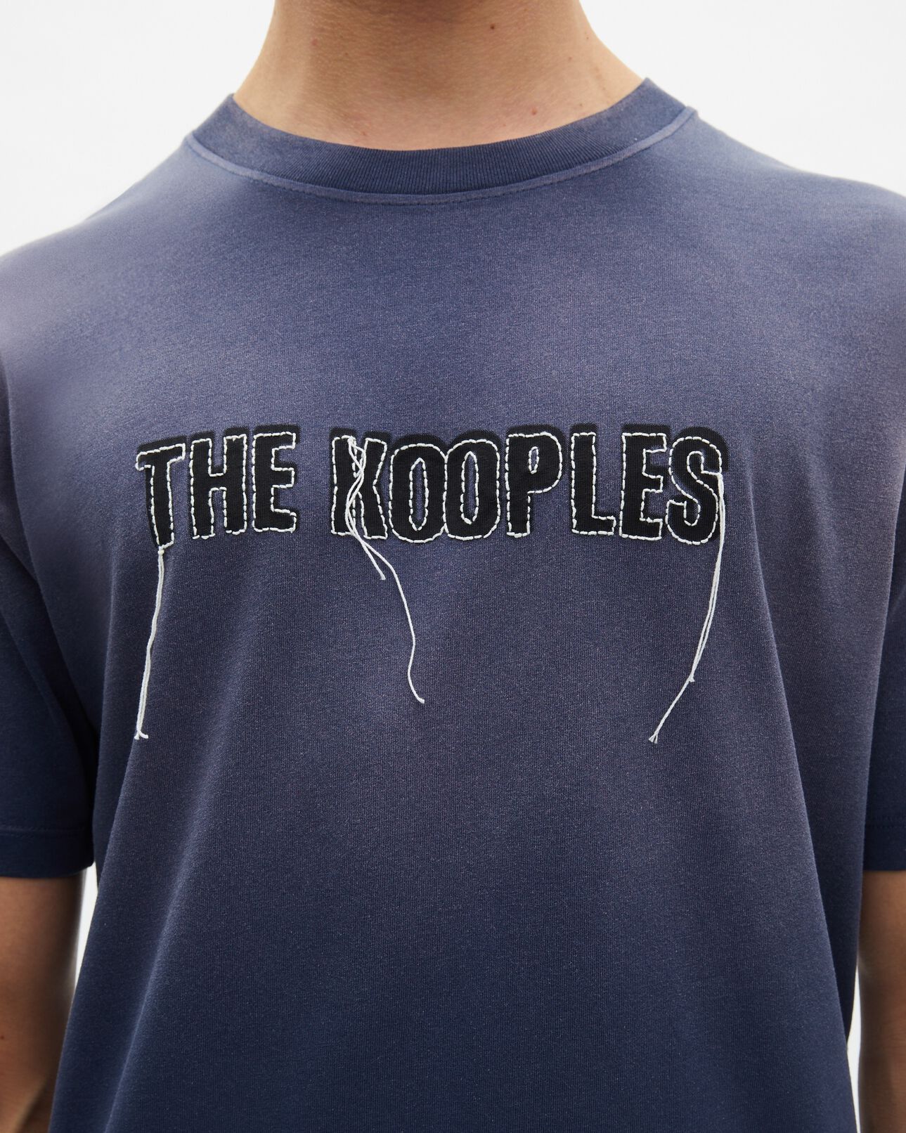 The Kooples HERREN DARK NAVY marineblaues t-shirt mit logo