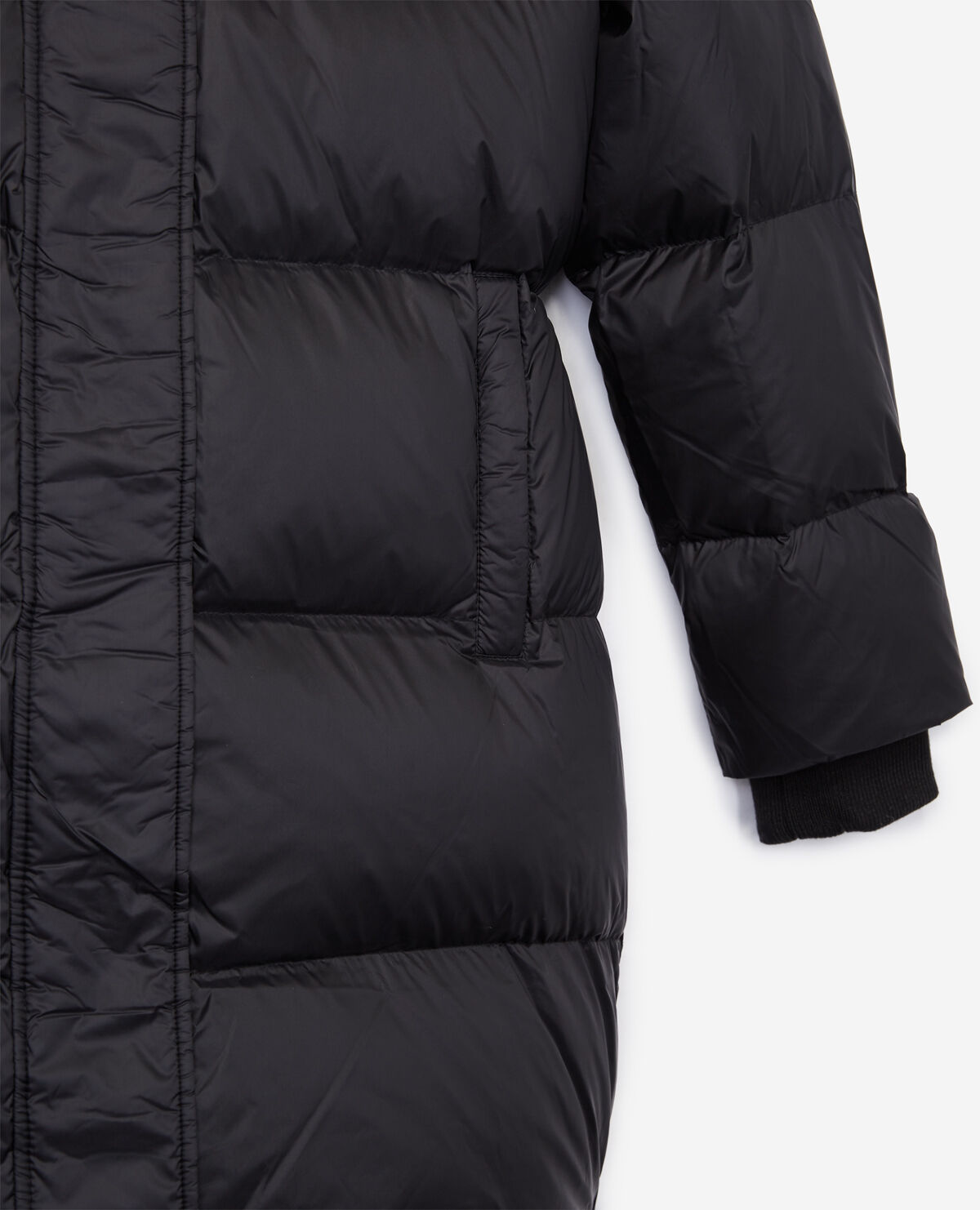 Oversized black down jacket