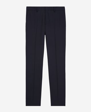 The Kooples HOMME DARK NAVY pantalon de costume en laine ajusté bleu