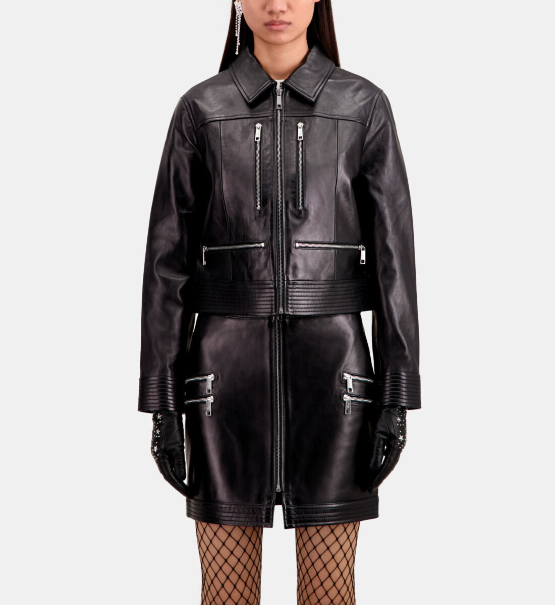 Kooples leather biker online jacket