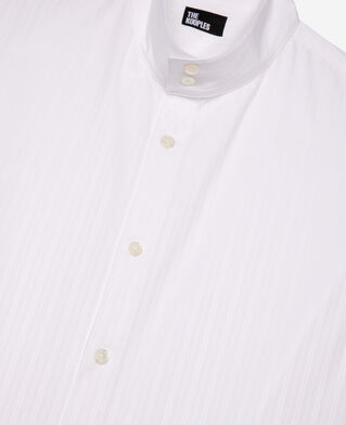 The Kooples HERREN WHITE weiß gestreiftes formelles hemd
