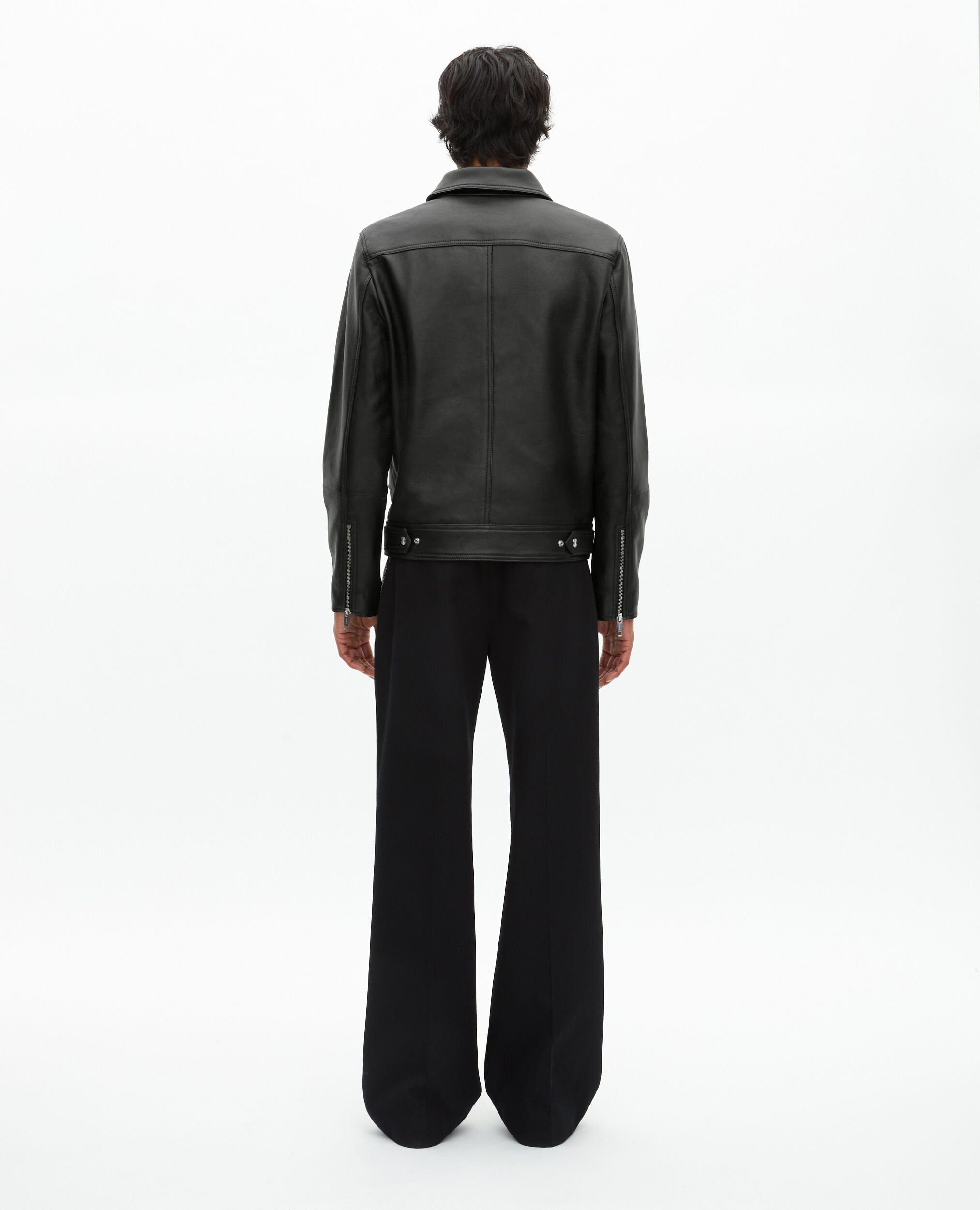 Black leather jacket, BLACK, hi-res image number null