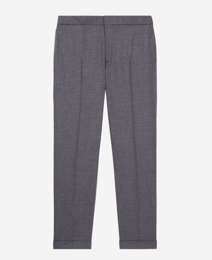 The Kooples HOMME GREY pantalon gris en flanelle