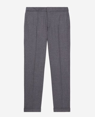 The Kooples HOMME GREY pantalon gris en flanelle
