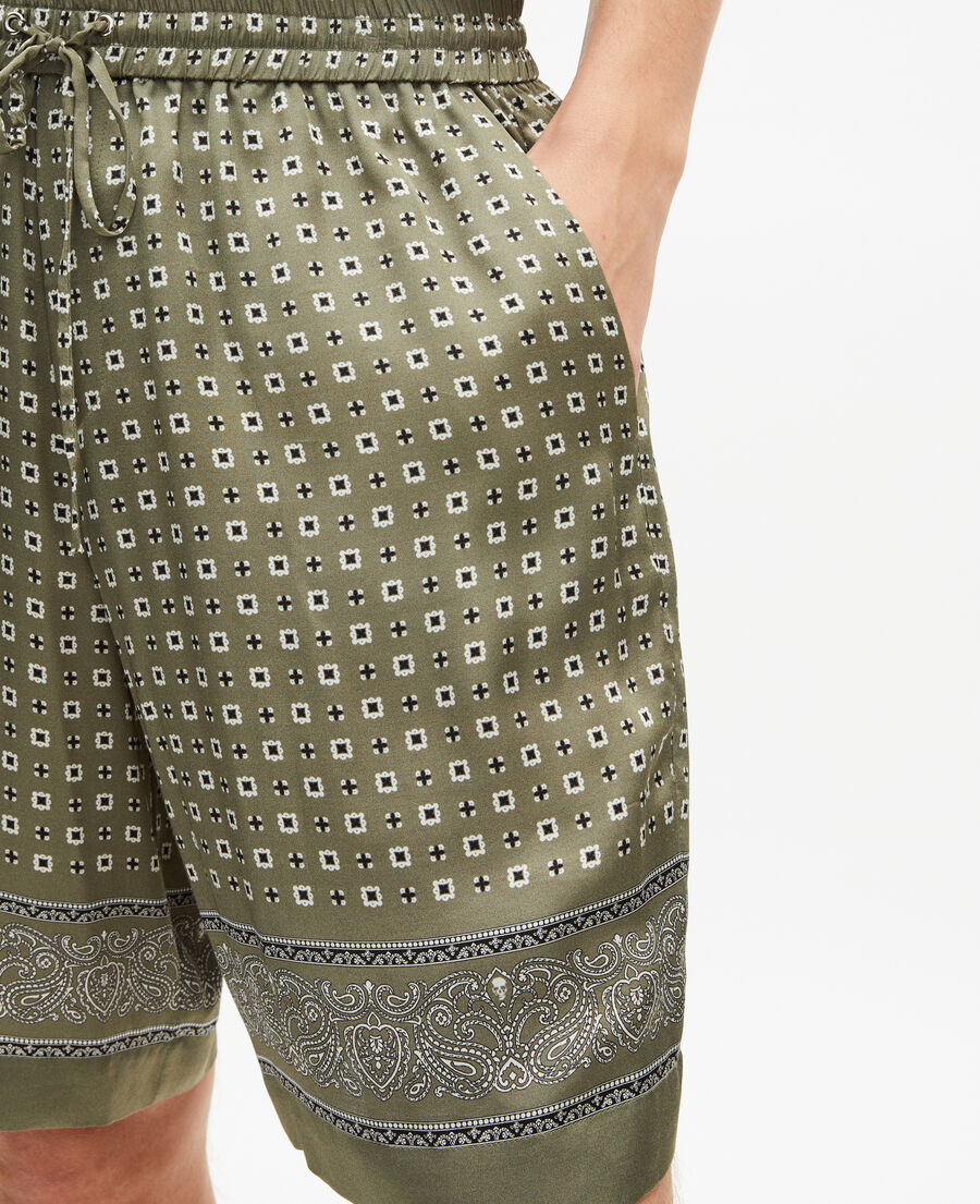 The Kooples HOMME FORET short imprim&eacute; bandana kaki