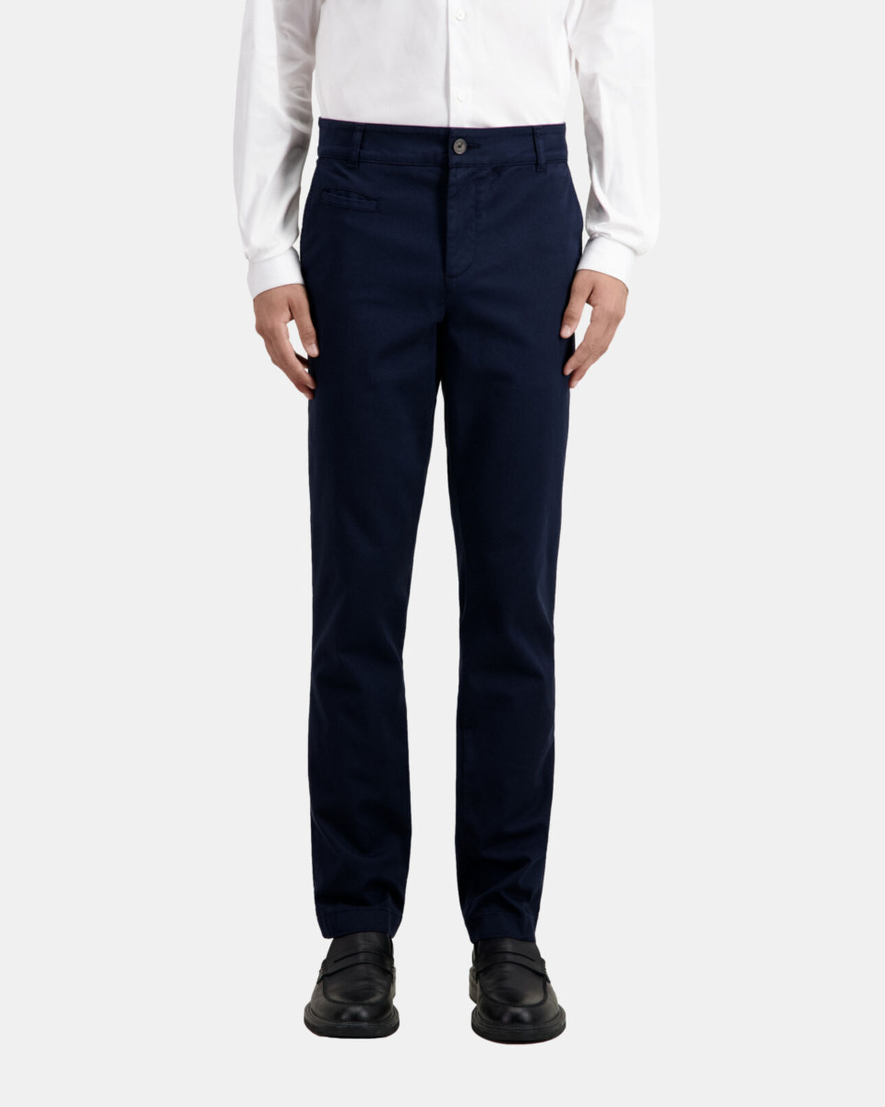 The Kooples HOMME NAVY pantalon chino bleu marine