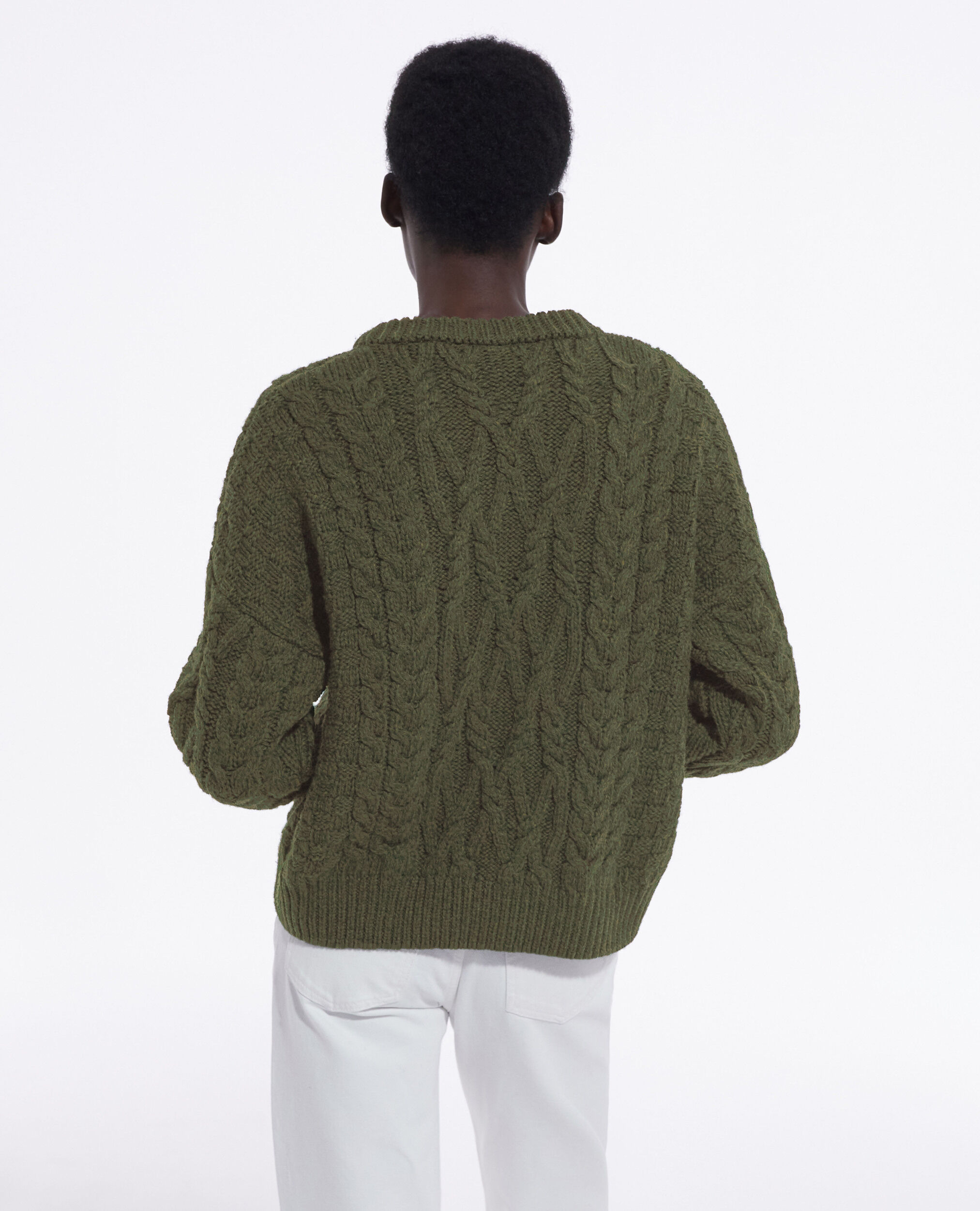 Khaki wool sweater, KAKI, hi-res image number null