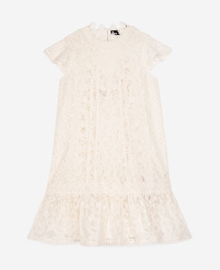 The Kooples DAMEN ECRU kurzes kleid aus ecrufarbener spitze