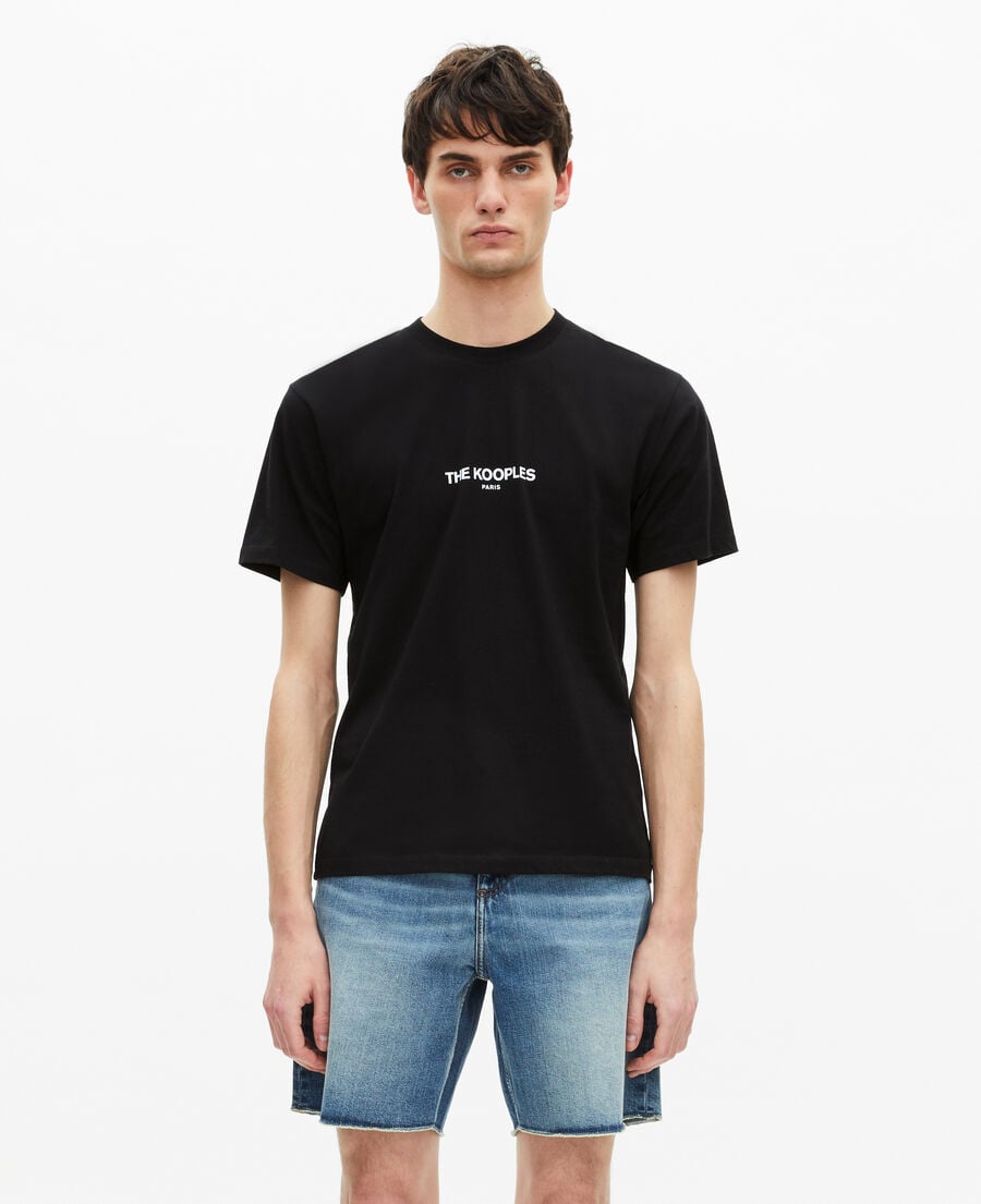 The Kooples HOMME BLACK t-shirt avec logo noir