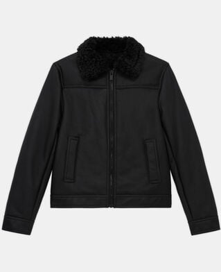 The Kooples WOMEN BLACK black faux fur coat