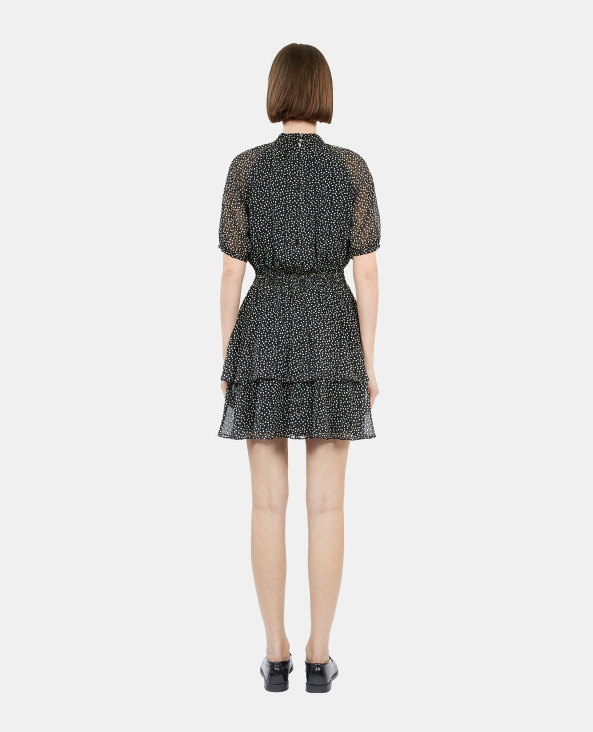 Robe courte à pois noire, BLACK WHITE, hi-res image number null