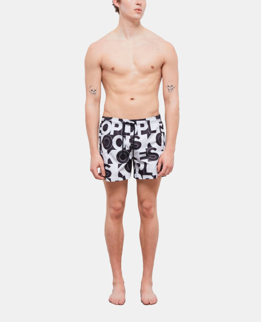 The Kooples MEN BLACK swim shorts with logo