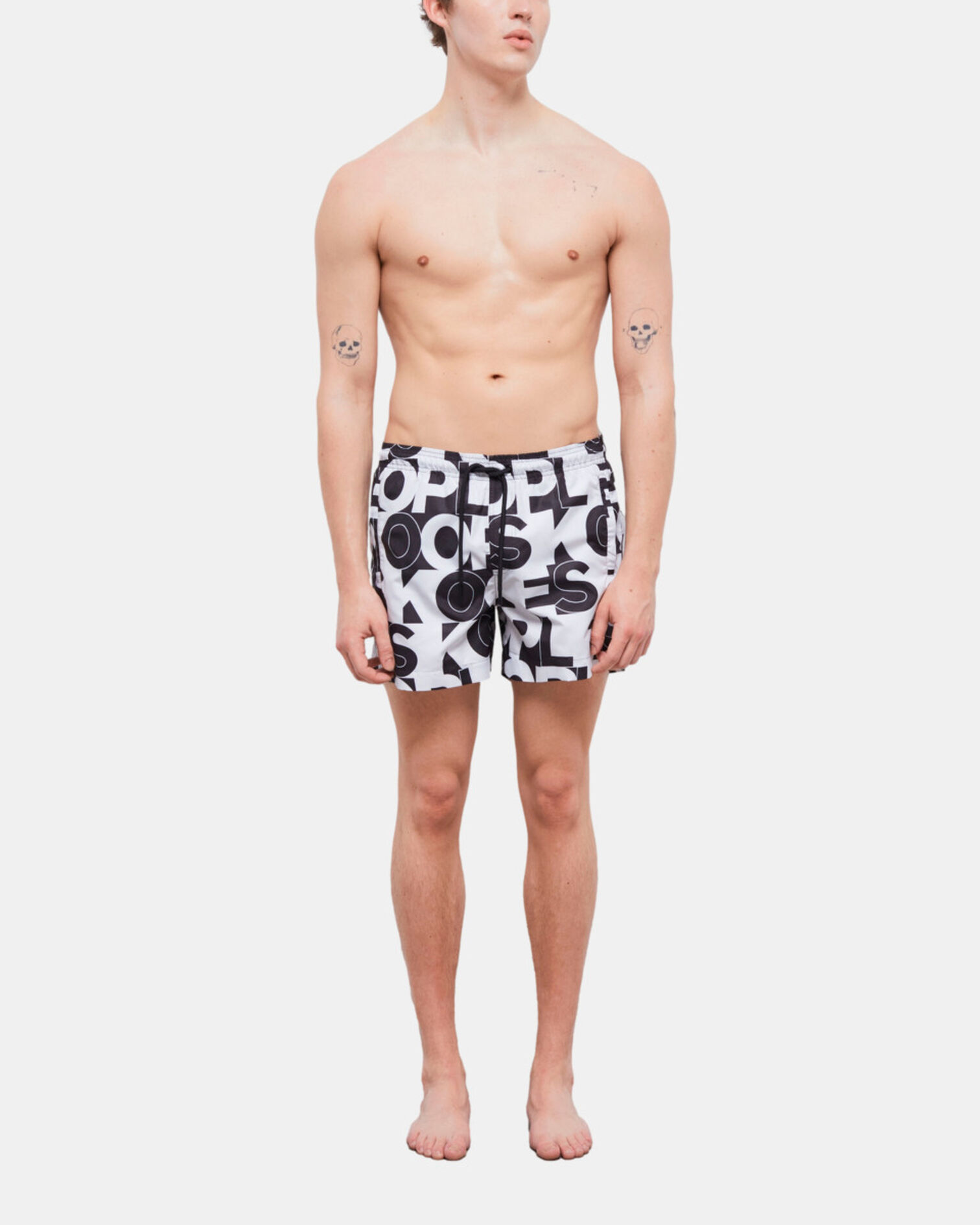 Short de bain logo, BLACK, hi-res image number null