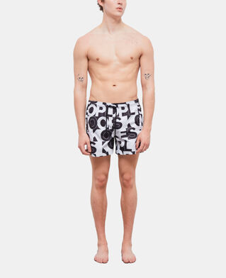 The Kooples H BLACK swim shorts with logo