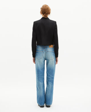 The Kooples F BLACK short asymmetrical black jacket