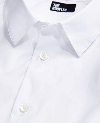 The Kooples HOMME WHITE chemise formelle slim en popeline blanche