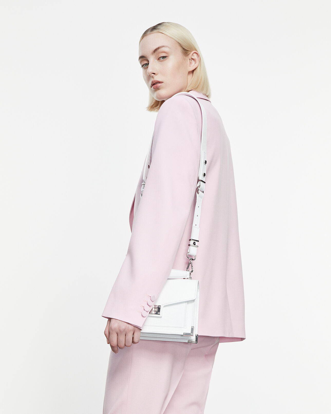 The Kooples WOMEN PINK pink wool formal suit jacket