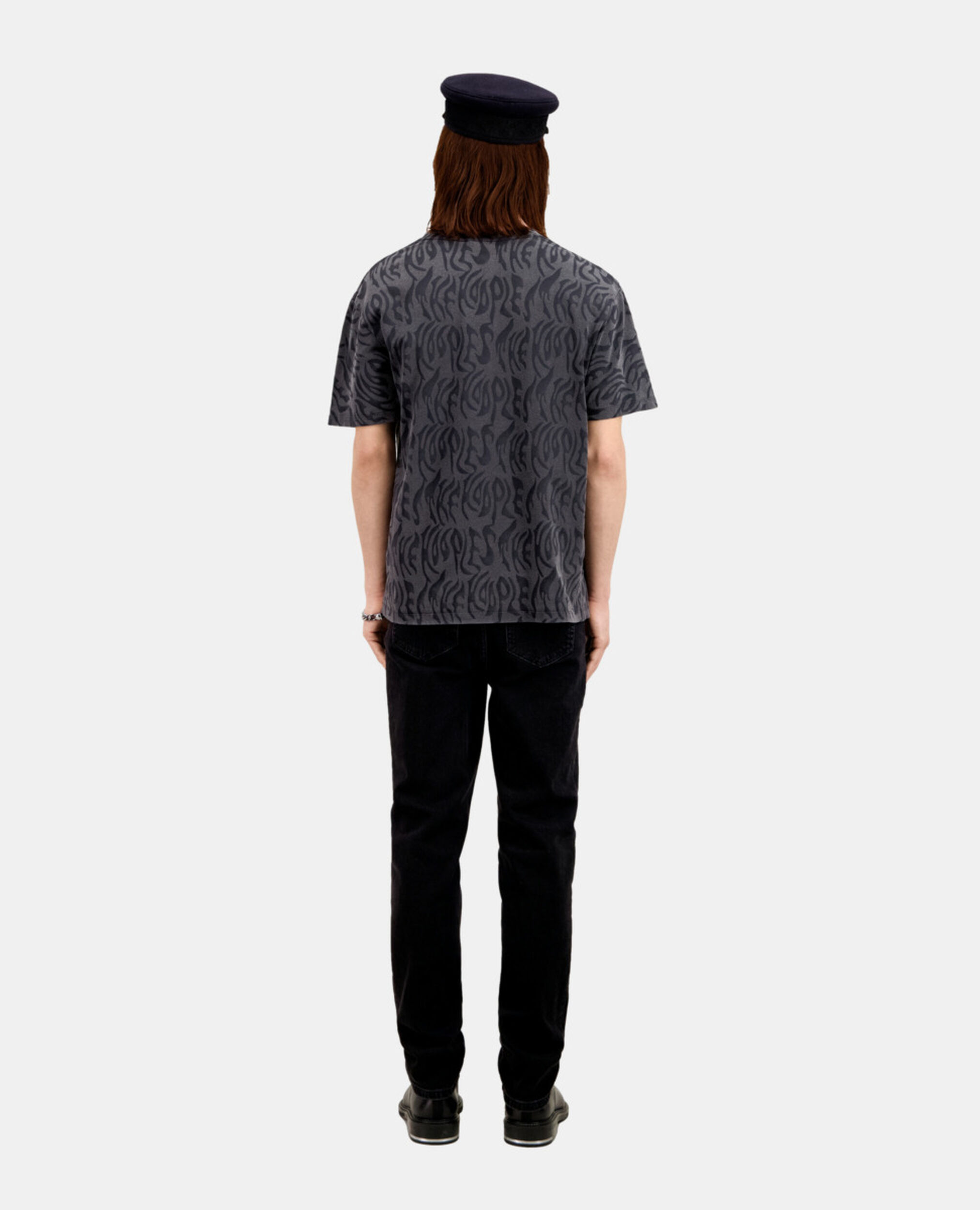 Men's printed t-shirt, BLACK WASHED, hi-res image number null