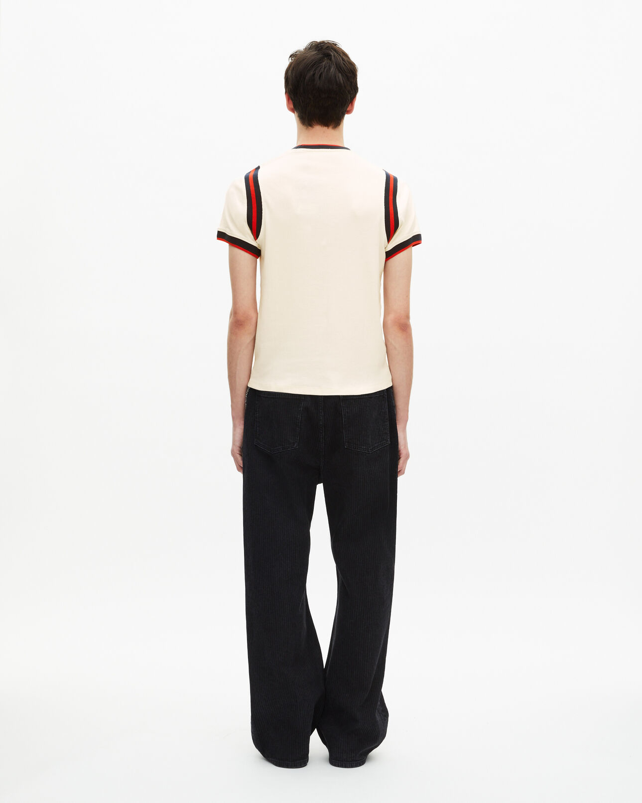 The Kooples MEN ECRU t-shirt with ecru logo