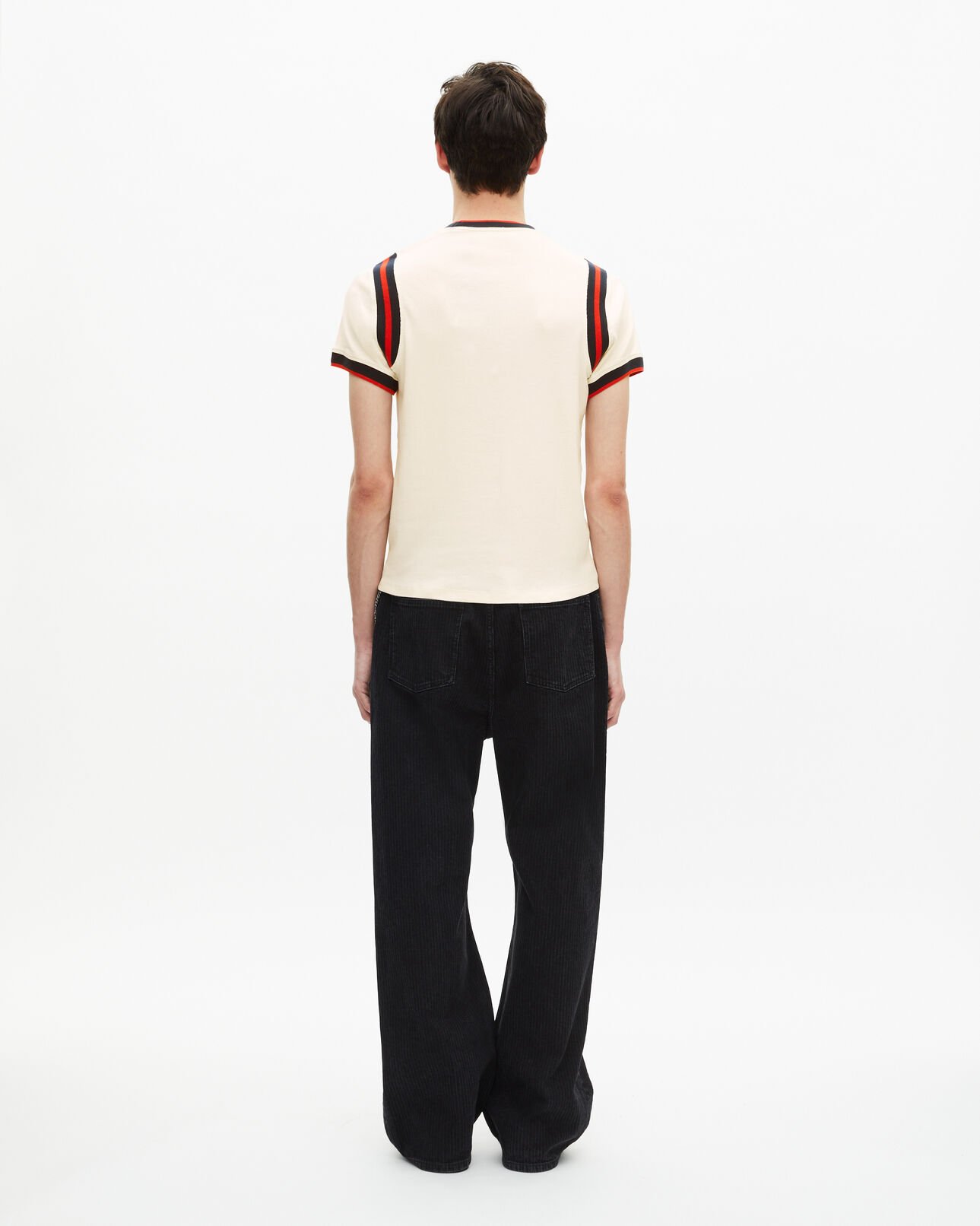 The Kooples HOMBRE ECRU camiseta con logotipo crudo