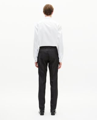 The Kooples HERREN BLACK eng anliegende anzughose mit schwarzem karomuster