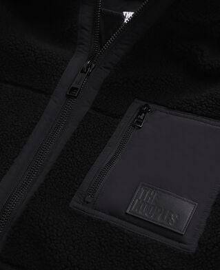 The Kooples HERREN BLACK schwarze hemdjacke aus sherpa