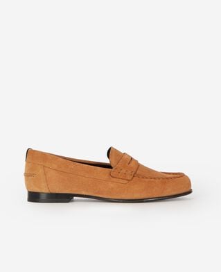 The Kooples WOMEN CARAMEL camel suede leather moccasins