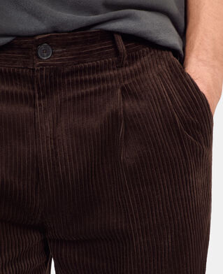 The Kooples HERREN BROWN braune hose aus cordsamt