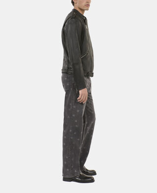 The Kooples MEN BLACK black leather biker jacket