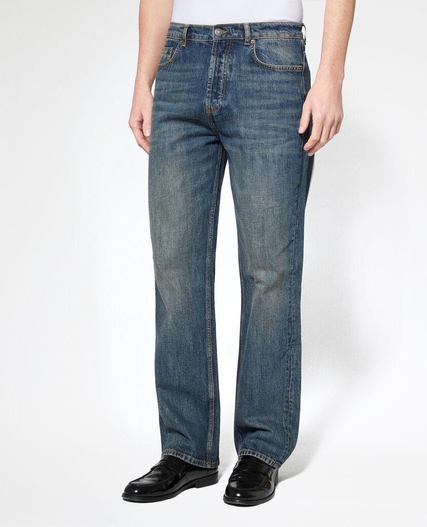 The Kooples H MEDIUM BLUE blue-gray straight-leg jeans