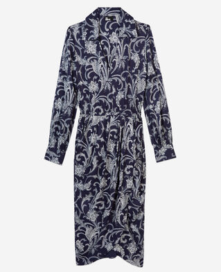The Kooples WOMEN NAVY printed midi dress