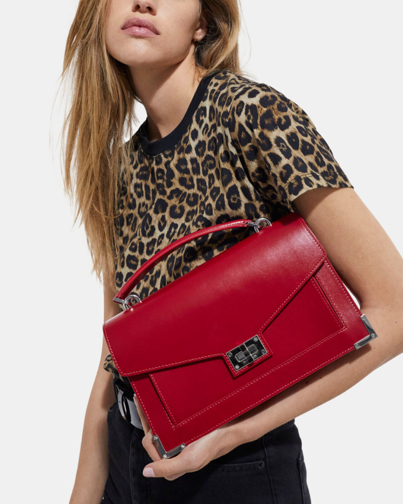 The Kooples FEMME ROUGE ALLURE sac emily medium rouge
