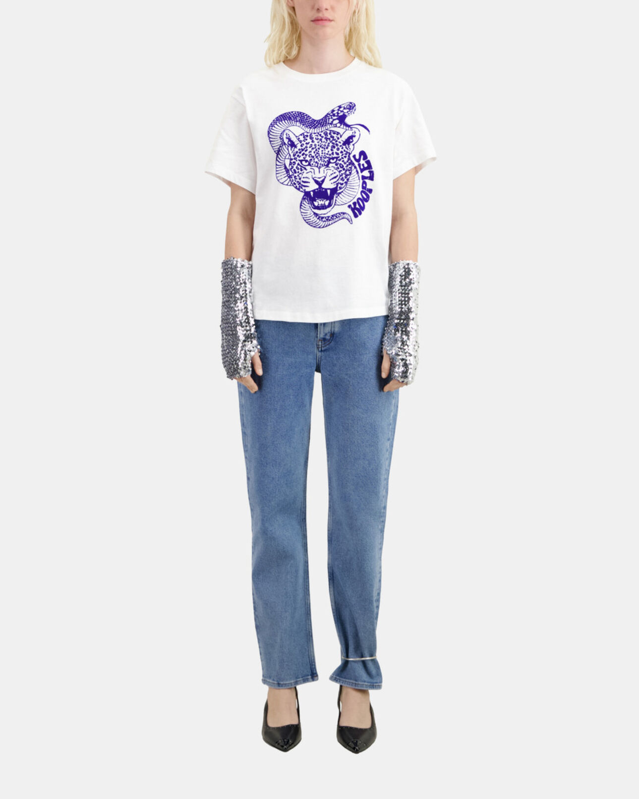 The Kooples FEMME WHITE t-shirt avec flocage blanc