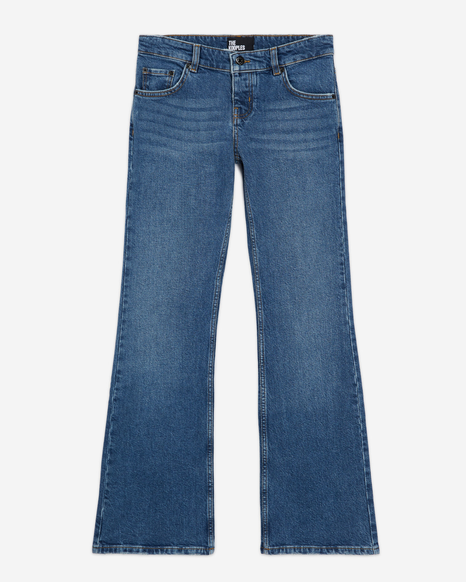 Blue bootcut jeans, BLUE DENIM, hi-res image number null