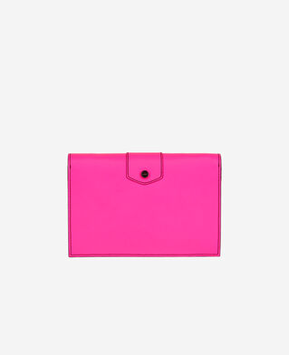 The Kooples F ELECTRIC PINK medium emily pink leather clutch bag