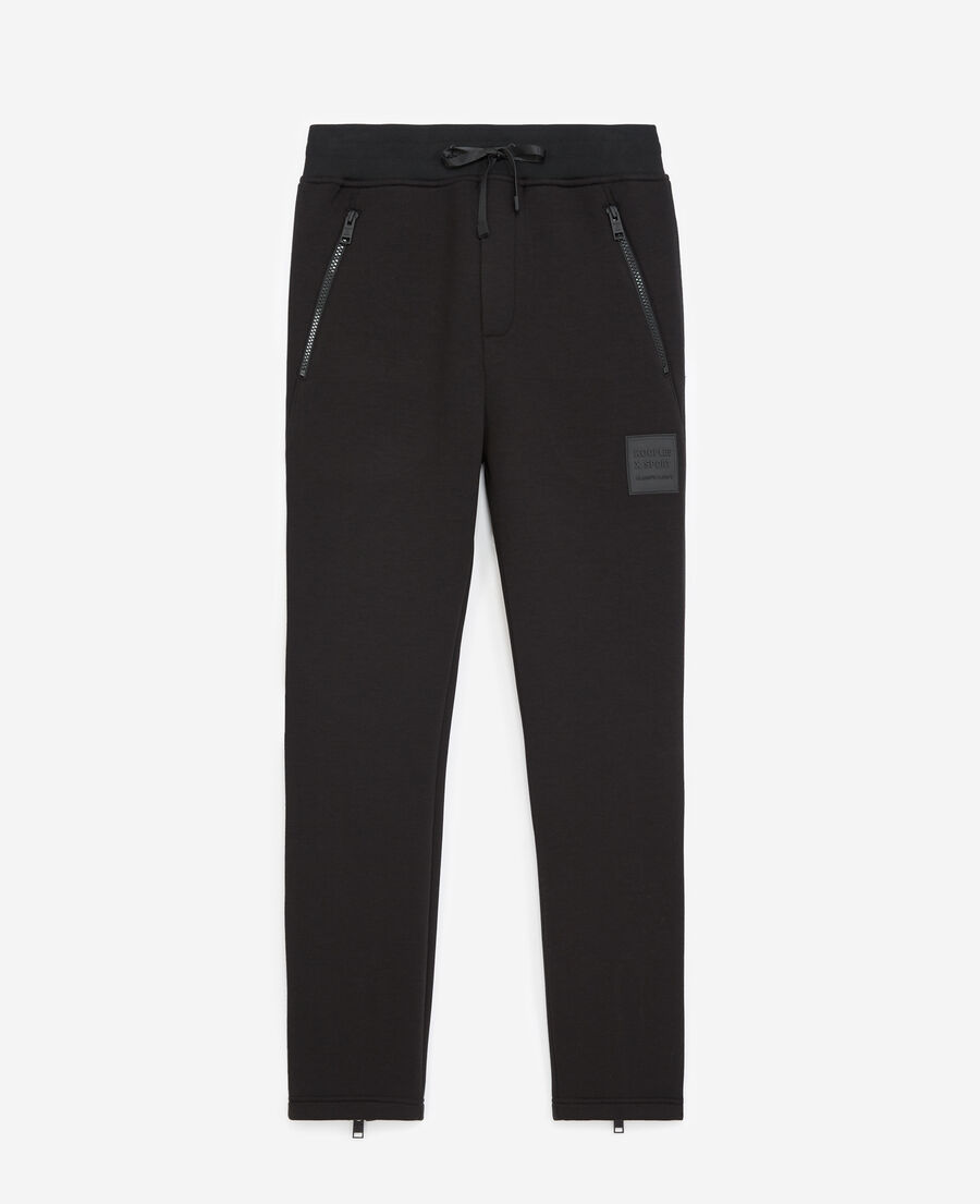 The Kooples HERREN BLACK schwarze skinny-jogginghose mit logo-patch