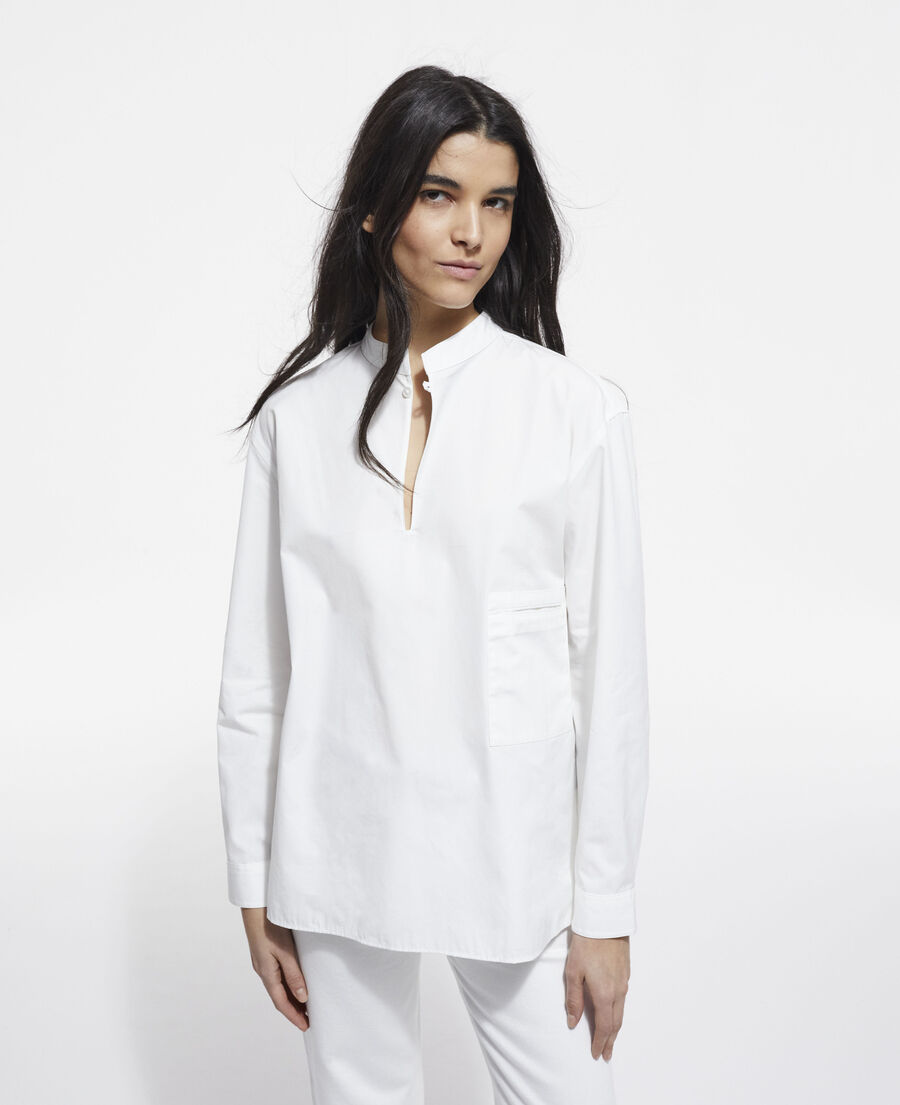 white cotton shirt