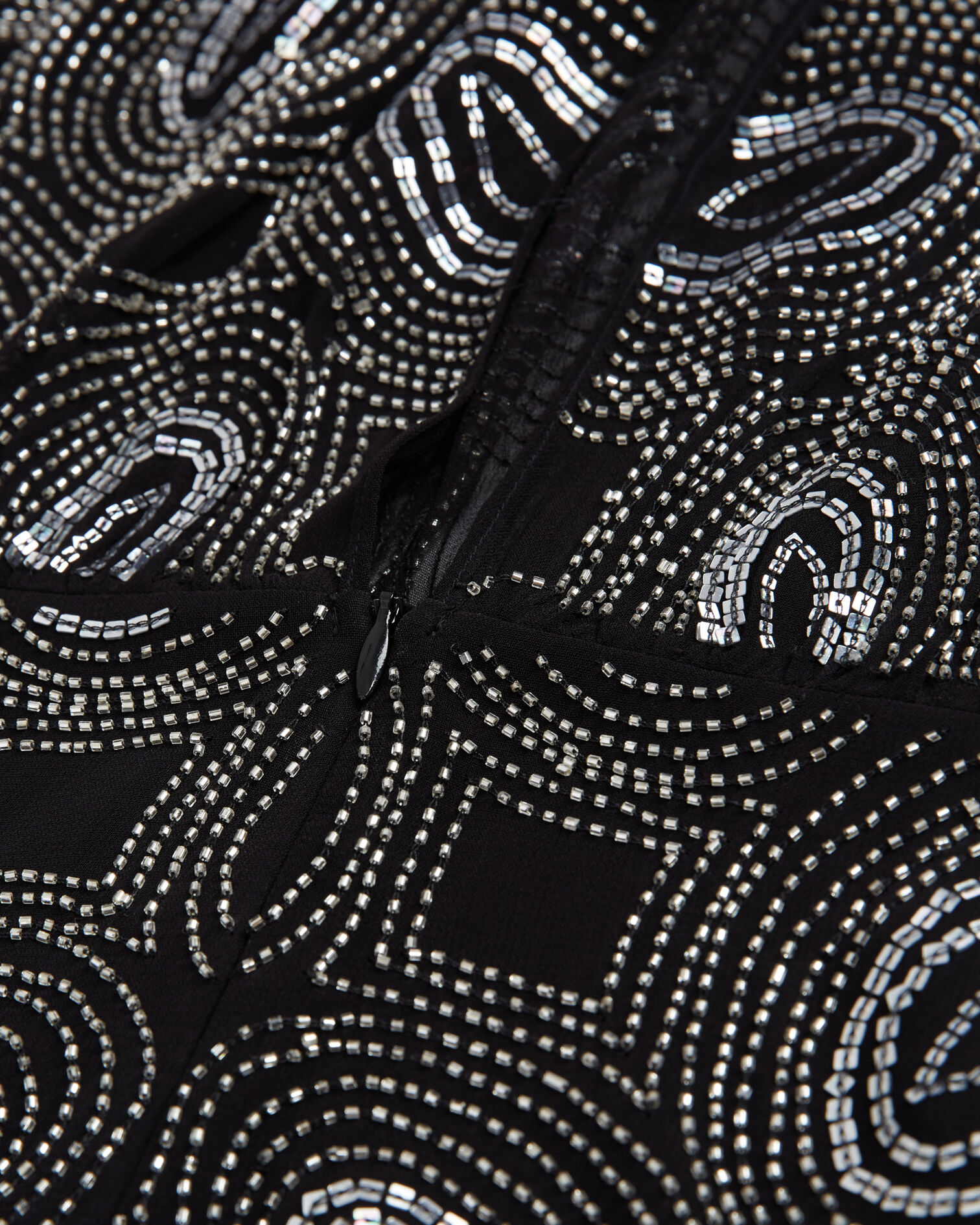 Short black dress with rhinestones, BLACK, hi-res image number null