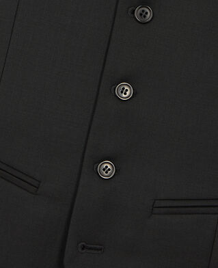 The Kooples HOMME BLACK gilet de costume boutonné en laine noir 