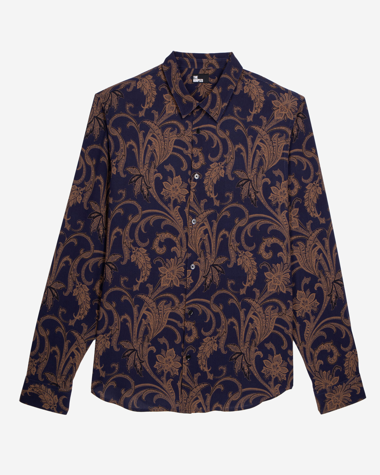 The Kooples MEN NAVY / BROWN printed shirt