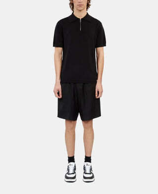 The Kooples H BLACK black knitted polo t-shirt