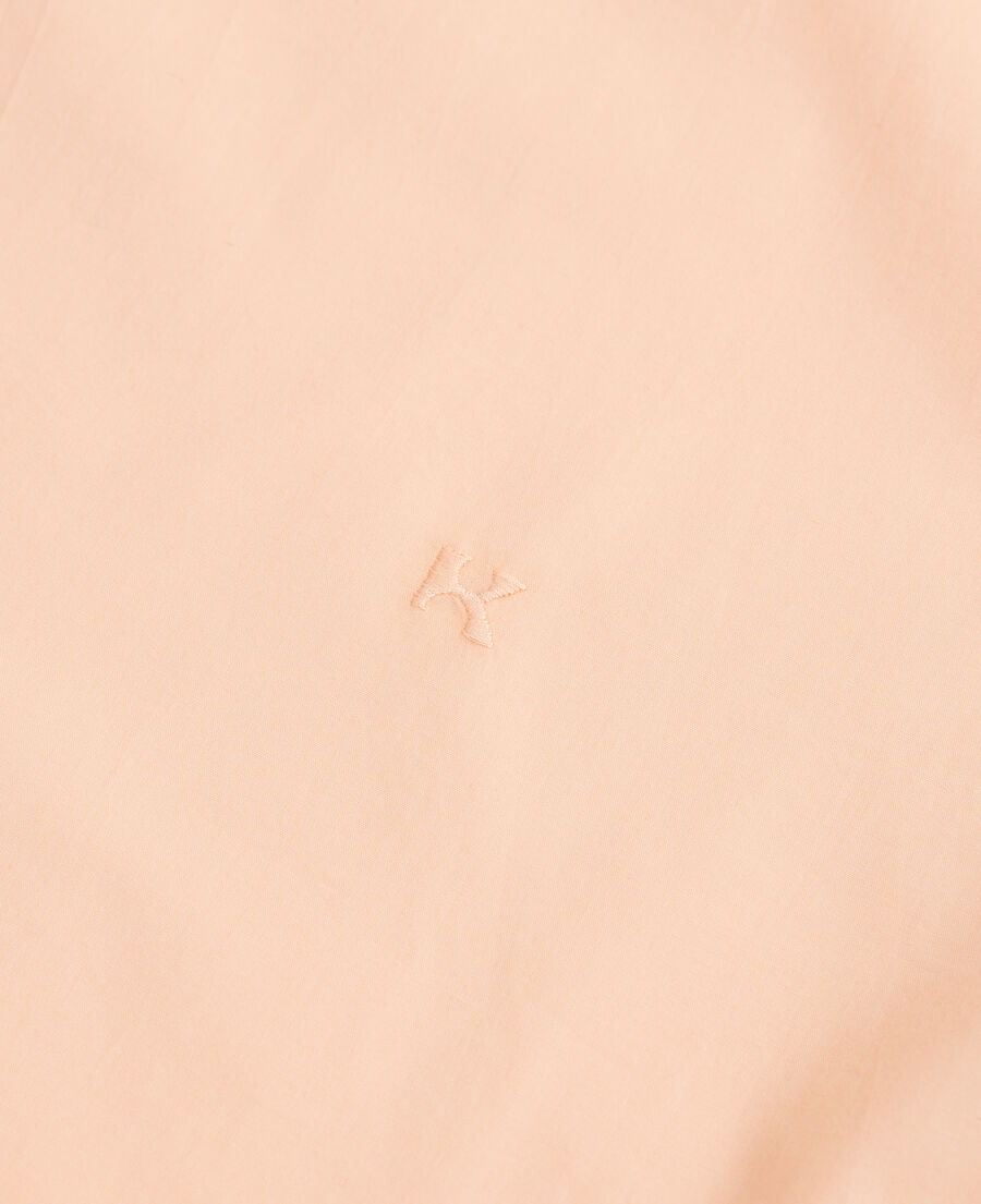 The Kooples H ANTIC PINK / SAUMON coral-orange cotton shirt with breast pocket
