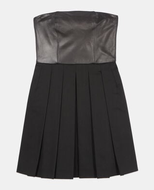 The Kooples FEMME BLACK robe bustier courte noire