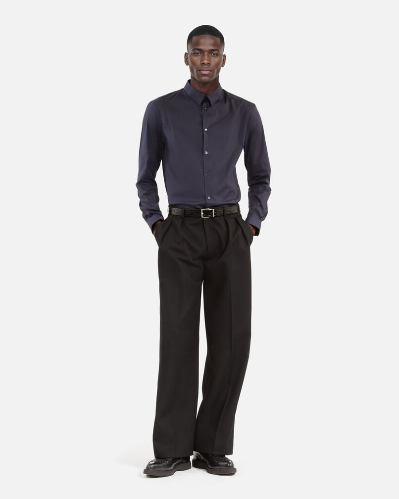 The Kooples HOMME NAVY chemise en popeline bleu marine