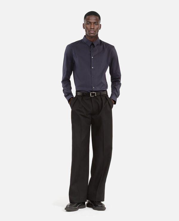 The Kooples MEN NAVY navy blue poplin shirt