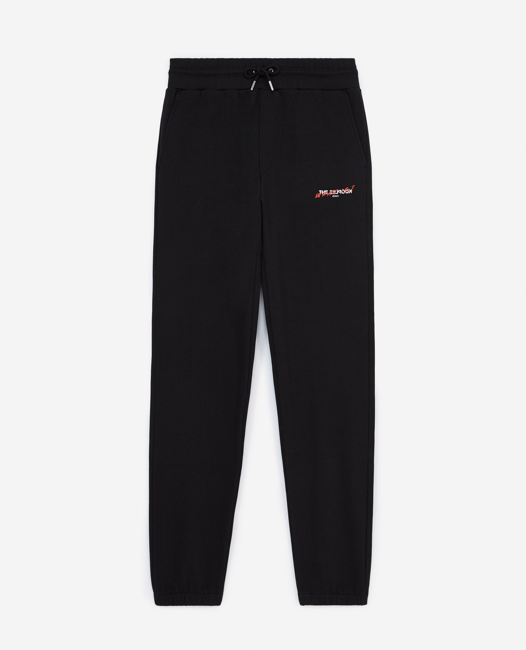 Black joggers with small The Kooples logo, BLACK, hi-res image number null