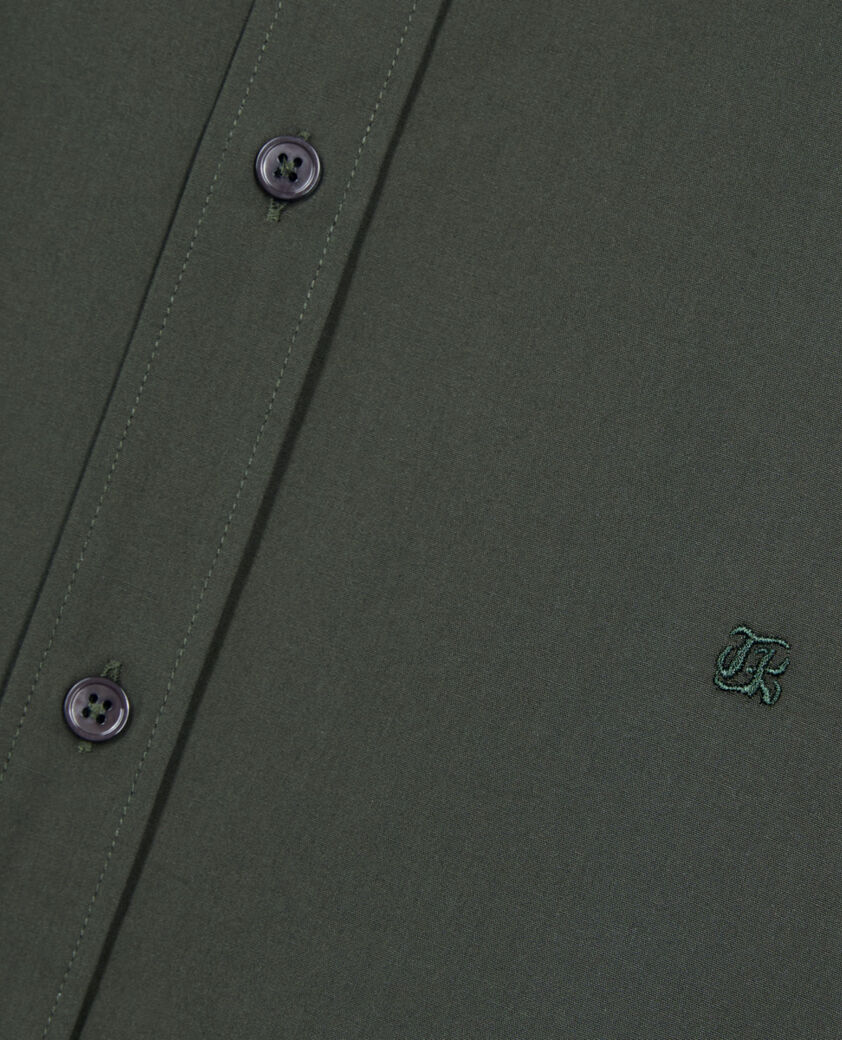 The Kooples HOMBRE DARK GREEN camisa popelina caqui